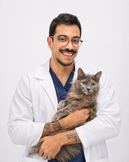Dr. Philip, felinos e imagem da Cavet, veterinário 24h na Tijuca